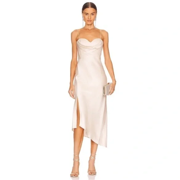Alice + Olivia | Dresses | Alice Olivia Cream Asymmetrical Dress | Poshmark